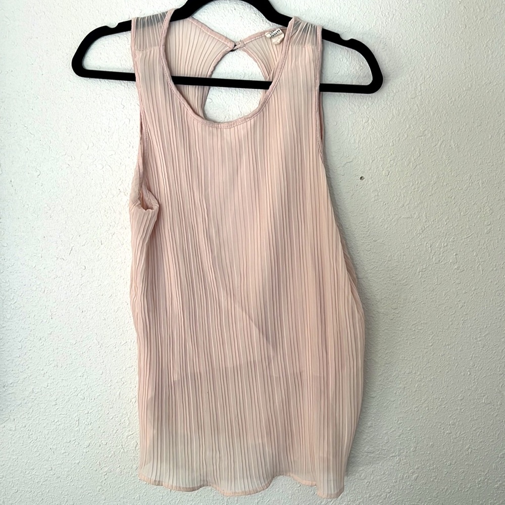 Pale blush pink sleeveless top